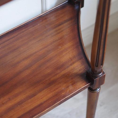 French Louis XVI Style Mahogany Console Table with Marble Top, 1890s For Sale - Image 10 of 12