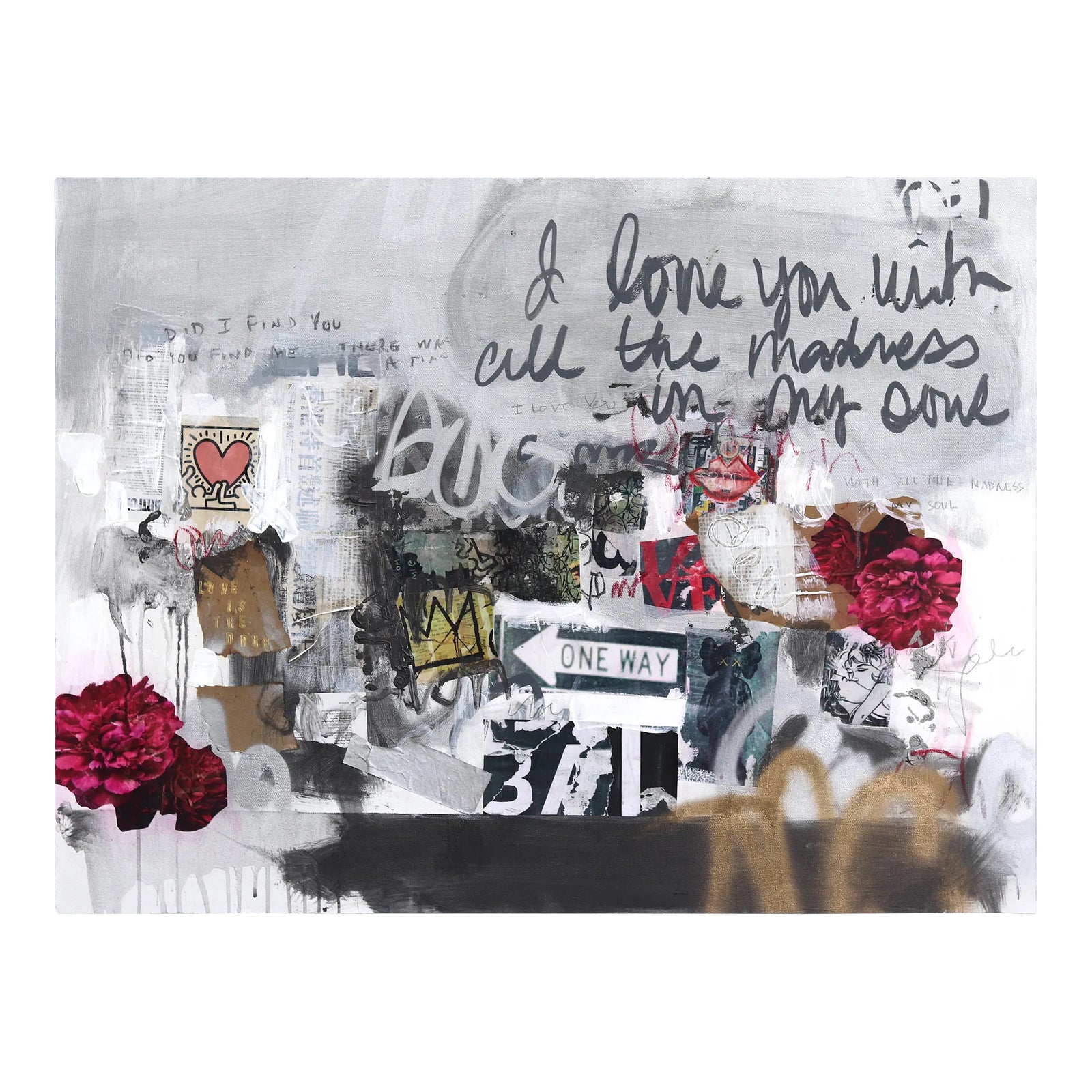 Subway Sonnet #138 - Large Mixed Media Abstract Expressionism Painting ...