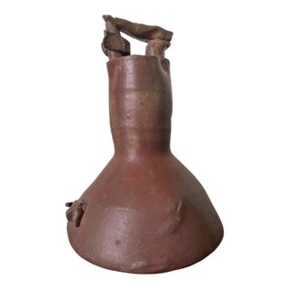Sculptural Ceramic Handled Vase by Robert Turner For Sale