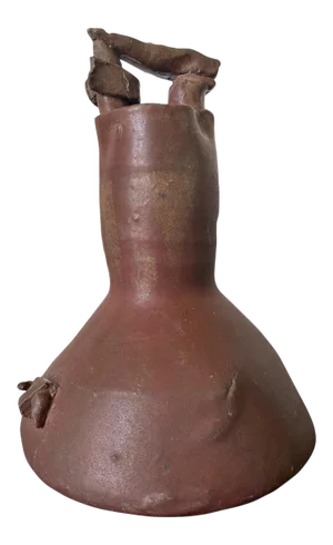 Sculptural Ceramic Handled Vase by Robert Turner