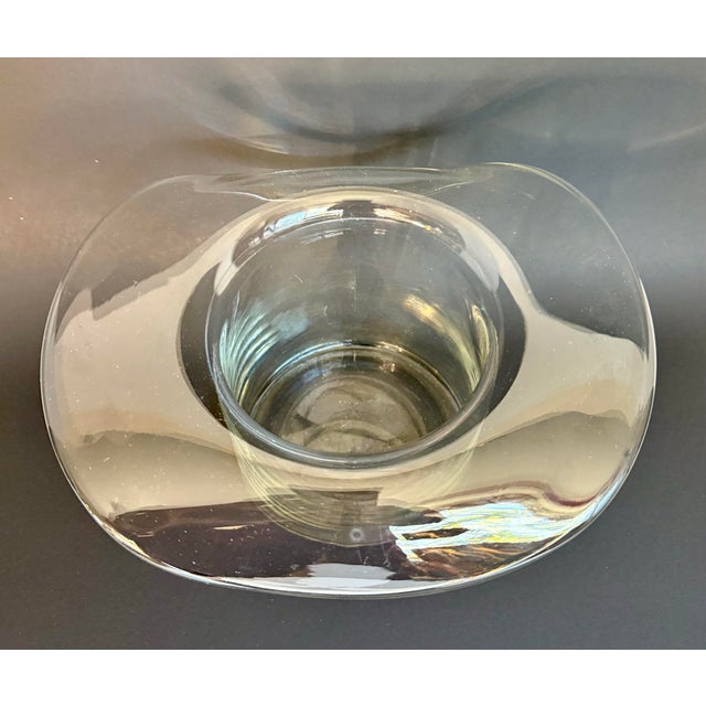 Late 20th Century Vintage Sculptural Glass Top Hat Ice Bucket / Wine Chiller Barware For Sale - Image 5 of 10