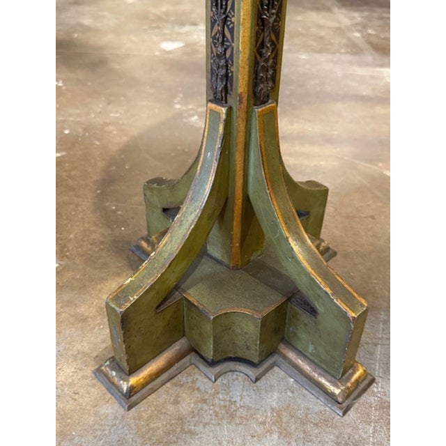 Vintage French Maison Jansen Green Jappened Floor Lamp For Sale In Dallas - Image 6 of 6