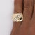 Modern 1 Carat Diagonal Diamond Channel Set 14k Gold Vintage Mens Ring, Size 6 For Sale - Image 3 of 5