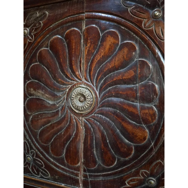 Wood Antique French Folk Art Bench, 1800s For Sale - Image 7 of 18
