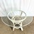 Boho Chic Beige Rattan Circular Glass Top Dining Table For Sale - Image 4 of 5