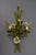 Italian toleware white poppy and wheat green floral bouquet two-light sconce from circa the 1960s. A decorative Italian...
