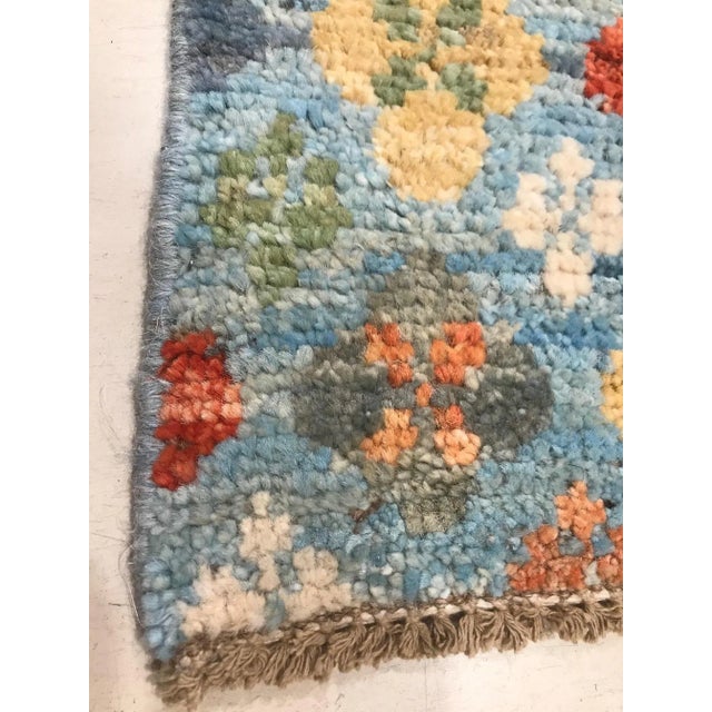 Textile Vintage Afghan Blue Baluch Carpet, 1980s For Sale - Image 7 of 15