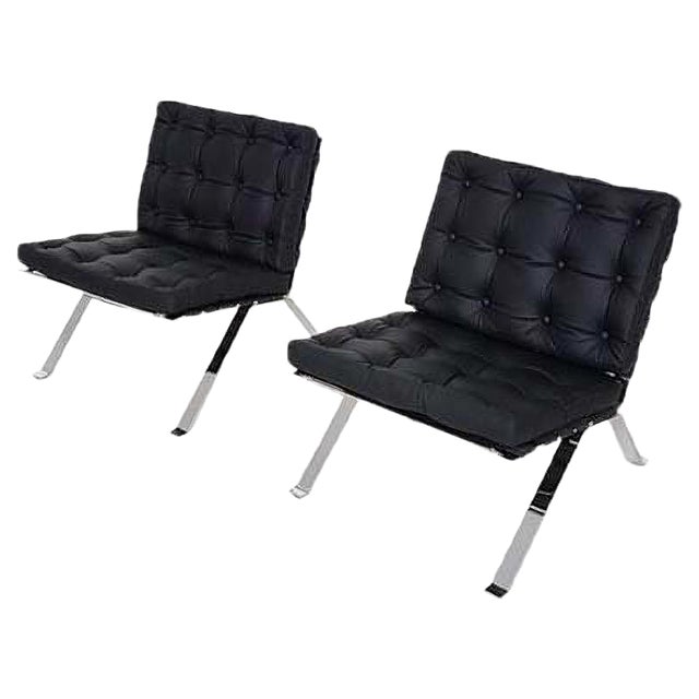 Set of Model Euro 1600 Lounge Chairs for Girsberger For Sale