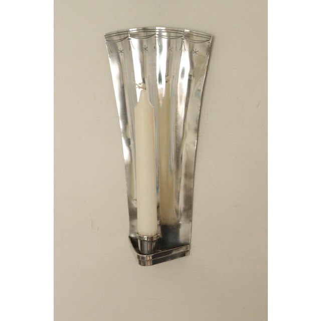 Swedish Pewter Sconces by Tage Fong-Stedt, 1925, Set of 2 For Sale - Image 12 of 14