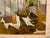 Metal Andrea Stella "Terrace on the Lake" Gold Leaf Oil Mixed Media Painting, Lakeside Scene, Italian Contemporary Art, 2010 For Sale - Image 7 of 11