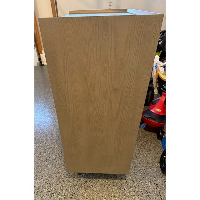 Crate and Barrel Tate 32” Stone Grey 5-Drawer Tall Dresser For Sale - Image 12 of 14