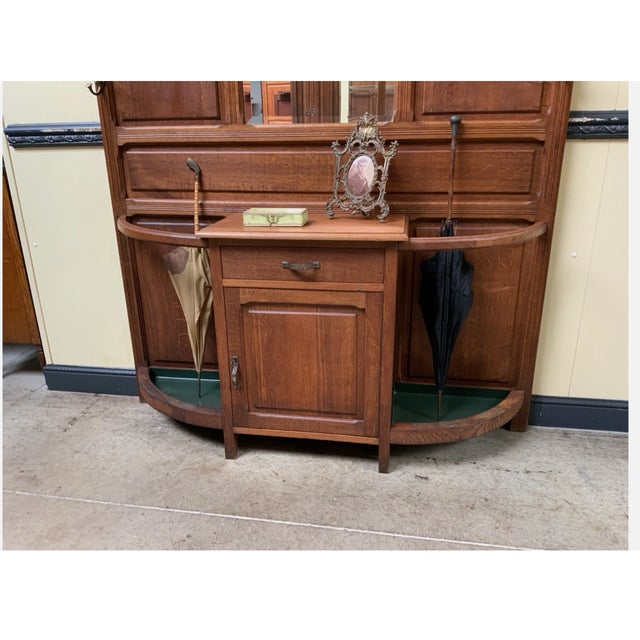 Brown Antique Art Nouveau Wardrobe, 1910 For Sale - Image 8 of 9