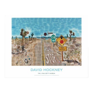 1986 "Pearlblossom Highway" David Hockney J. Paul Getty Museum Poster For Sale