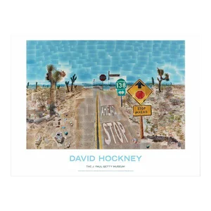 1986 "Pearlblossom Highway" David Hockney J. Paul Getty Museum Poster