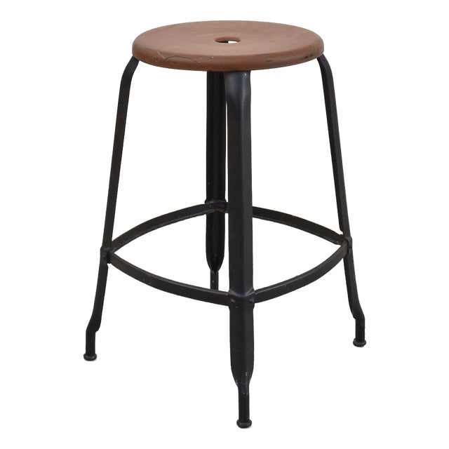 Vintage French Stool in the style of Nicolle, 1950s For Sale