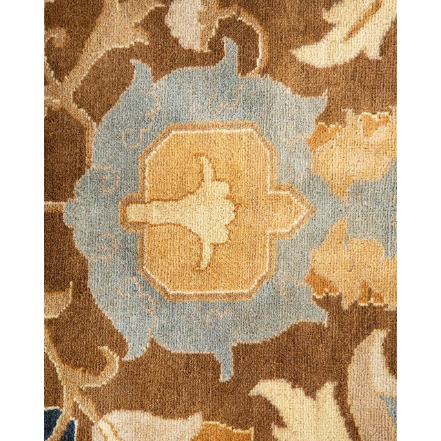 Traditional Mogul, One-of-a-Kind Hand-Knotted Area Rug - Brown, 10' 3" x 13' 9" For Sale - Image 3 of 8