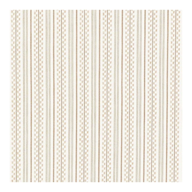 Sample - Schumacher Jack Stripe Fabric in Sand For Sale