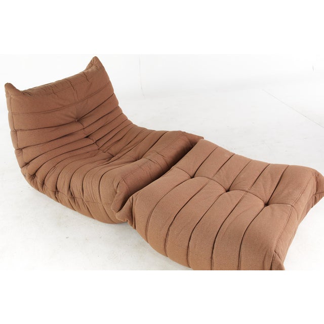 Michel Ducaroy for Ligne Roset Mid Century Togo Lounge Chair With Ottoman For Sale - Image 9 of 12