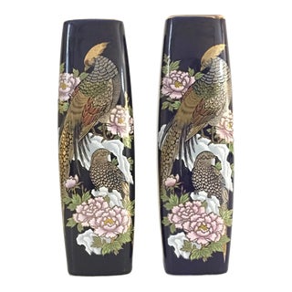 Hand Painted Japanese Vases For Sale