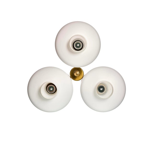 Ceiling Lamps in Brass and Opal Glass by Hans-Agne Jakobsson for Hans-Agne Jakobsson Ab Markaryd, Sweden, 1960s, Set of 2,...