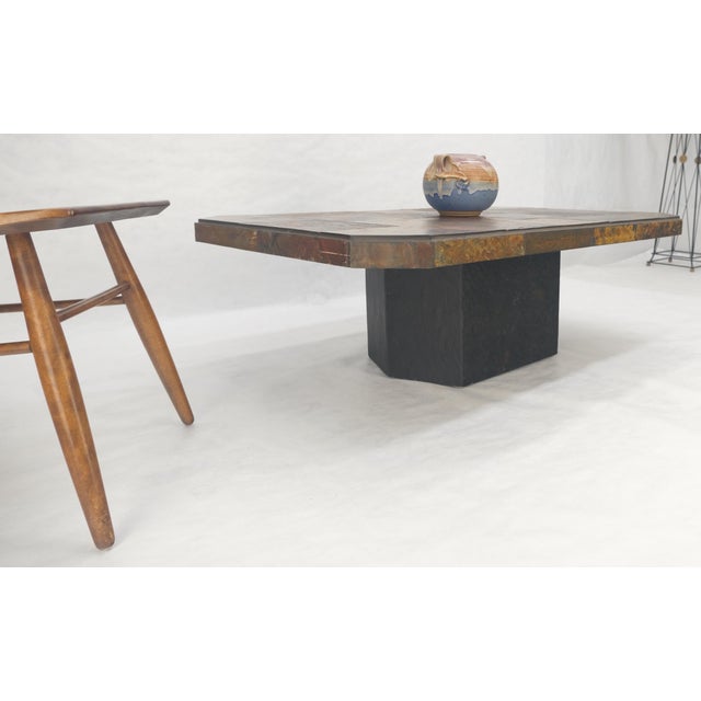 Lava Tile 32x48 Compact Studio Made Mid Century Modern Coffee Table MINT For Sale - Image 12 of 12
