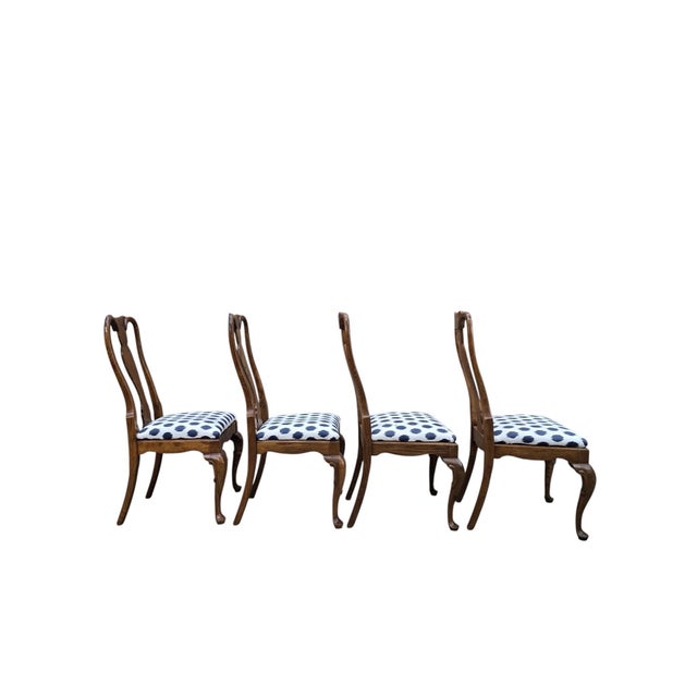 Vintage Queen Anne Style Dining Chairs by Century Chair Co. – Set of 6 For Sale - Image 4 of 12