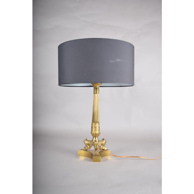 1950s French Empire Style Brass Table Lamp, 1950s For Sale - Image 5 of 13