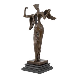 After Salvador Dalí Bronze “L’Ange Surréaliste” Surrealist Angel Sculpture For Sale