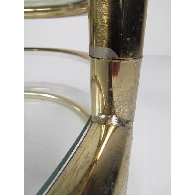 Vintage Brass End Table With Swivel Tiers Chairish