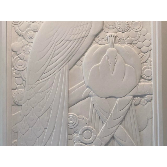 Gorgeous One of a Kind Post Modern Contemporary Three Dimensional Fiberglass Peacock Wall Art Mural For Sale - Image 4 of 12