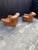Set of Mid-Century Chairs in Cognac-Colored Leather, 1970s For Sale - Image 4 of 9