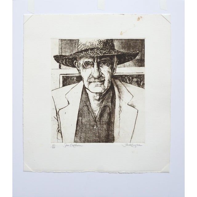 Realism Sam Colburn Carmel Artist Portrait, Signed Limited Edition Realist Lithograph by Jack Coughlin For Sale - Image 3 of 6