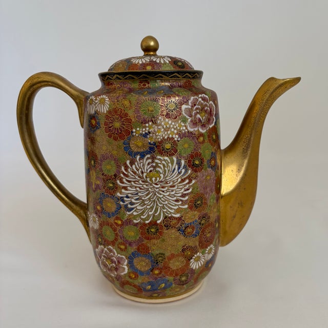Ceramic Late 19th Century Meiji Period Shuzan Satsuma Thousand Flowers Mille Fleur Demitasse Service, 13 Pieces For Sale - Image 7 of 16