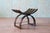 Vintage 1950’s Harvey Probber Mahogany and Brass Knights bench, model 1173. An uncommon design featuring curved slats...