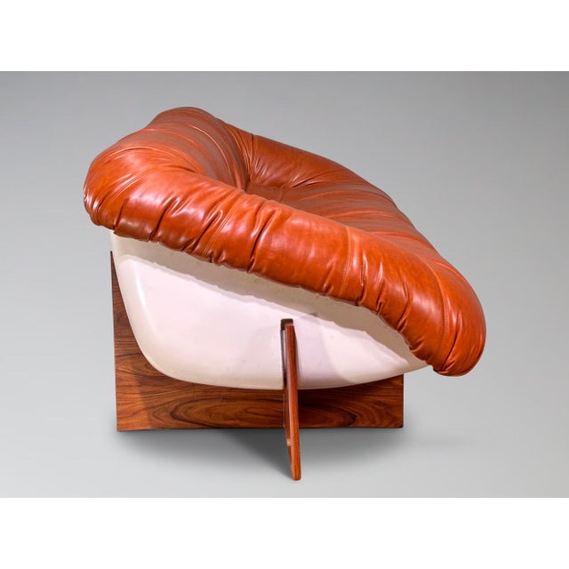 1970s Restored Percival Lafer Mp-61 Leather and Rosewood Sofa For Sale - Image 5 of 11