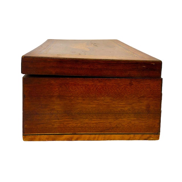 Mid 19th-Century American Eagle Inlaid Document Box With Inset Tray For Sale In San Francisco - Image 6 of 11