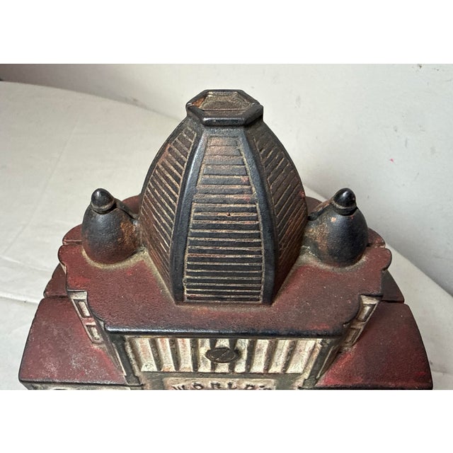 19th Century Rare Antique 1893 19th Century World's Fair Admin. Building Cast Iron Still Bank For Sale - Image 5 of 10