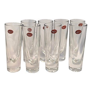 Vintage Carlo Moretti "Italian Brunch" Weighted Bullet Highball Glasses, Set of 8 For Sale