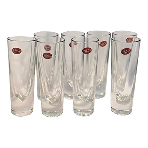 Vintage Carlo Moretti "Italian Brunch" Weighted Bullet Highball Glasses, Set of 8