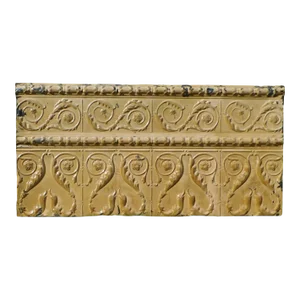 Large Antique Tin Ceiling Tile Sculpture Wall Decor #1