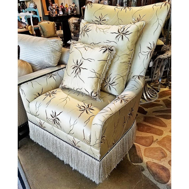 Traditional 1990s Set of 2 Marge Carson Armchairs For Sale - Image 3 of 14