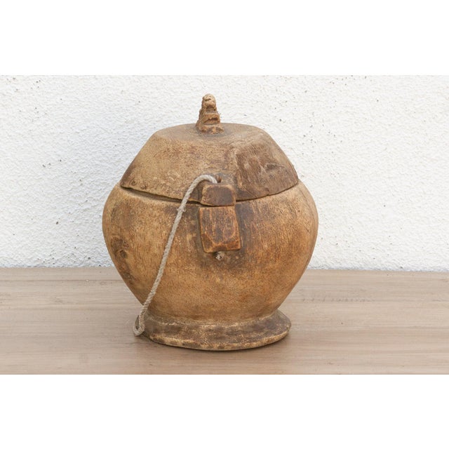 Antique Hand-Carved Wooden Bowl For Sale In Los Angeles - Image 6 of 9