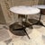 Mid-Century Modern Mid Century Modern Tripod Side Tables Goatskin French Inspired Blue For Sale - Image 3 of 13