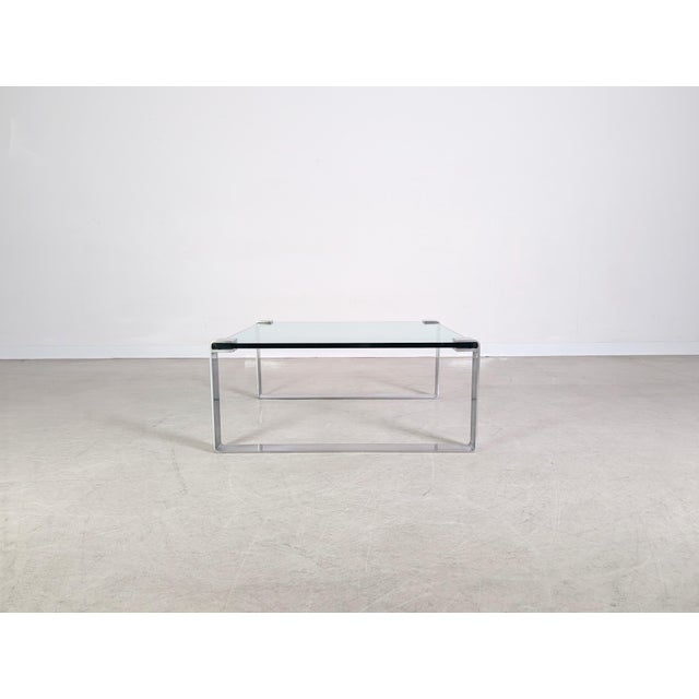 Square Glass Model 1022 Coffee Table Table by Peter Draenert For Sale - Image 4 of 11