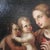 Madonna with Child Jesus and the Infant Saint John the Baptist, 18th Century, Oil Painting on Canvas For Sale - Image 10 of 16