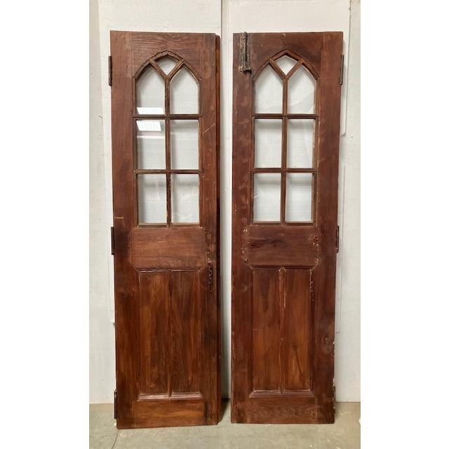 Our French Door Panels With Arch Top are frameless unique one-of-a-kind piece. Stately Arch top with 14 panes of glass....