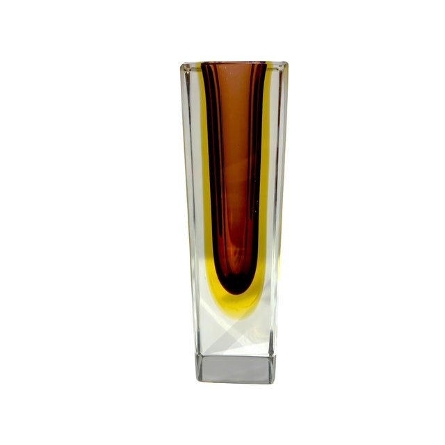 Italian Mid 20th Century Murano Glass Sommerso Vase by Mandruzzato-Italian For Sale - Image 3 of 18