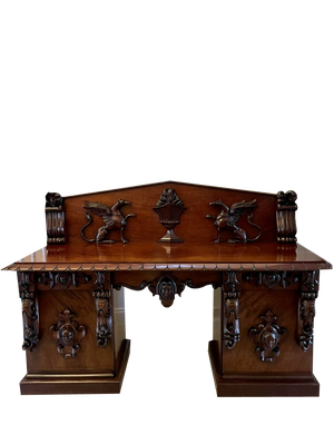 William IV Carved Mahogany Sideboard, 1850s