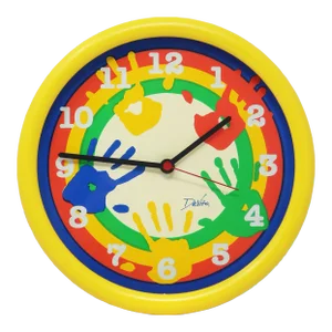 1980s Colorful Handprint Wall Clock by Devito