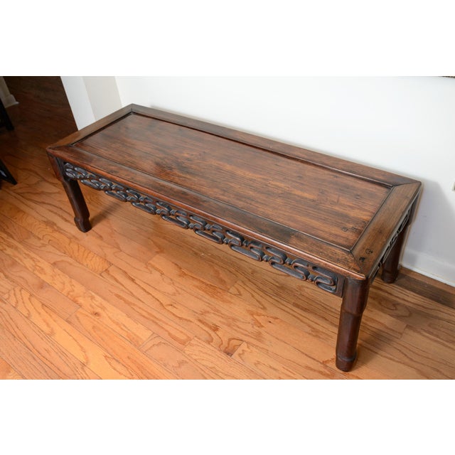 Mid 19th Century Asian Carved Hardwood Coffee Table or Bench 19Th. Century. For Sale - Image 5 of 11
